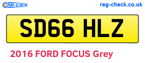 SD66HLZ are the vehicle registration plates.
