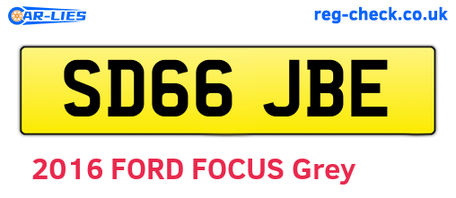 SD66JBE are the vehicle registration plates.