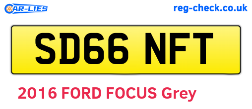 SD66NFT are the vehicle registration plates.