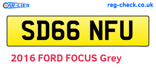 SD66NFU are the vehicle registration plates.
