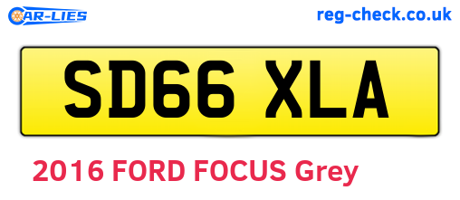 SD66XLA are the vehicle registration plates.