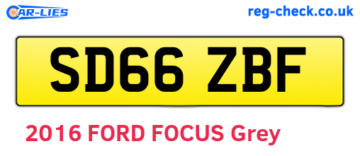 SD66ZBF are the vehicle registration plates.