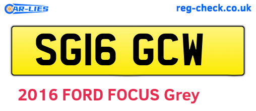 SG16GCW are the vehicle registration plates.