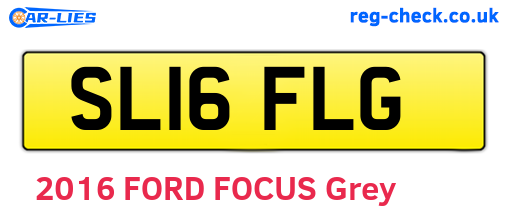 SL16FLG are the vehicle registration plates.