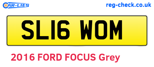 SL16WOM are the vehicle registration plates.