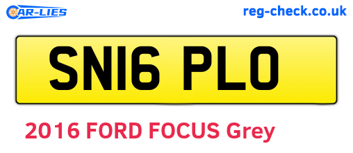 SN16PLO are the vehicle registration plates.