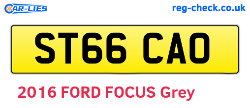 ST66CAO are the vehicle registration plates.