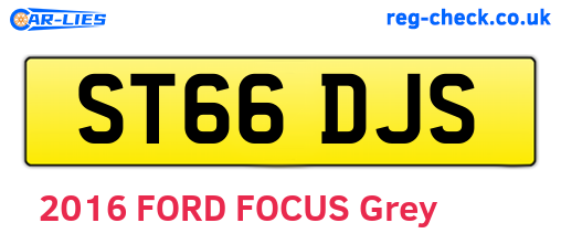 ST66DJS are the vehicle registration plates.