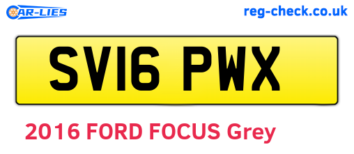 SV16PWX are the vehicle registration plates.