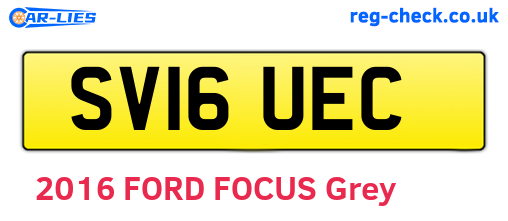 SV16UEC are the vehicle registration plates.