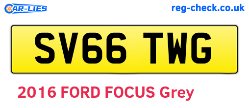 SV66TWG are the vehicle registration plates.