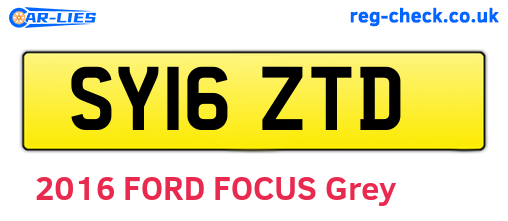 SY16ZTD are the vehicle registration plates.