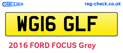WG16GLF are the vehicle registration plates.