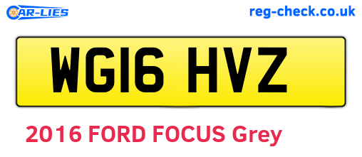 WG16HVZ are the vehicle registration plates.