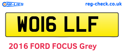 WO16LLF are the vehicle registration plates.