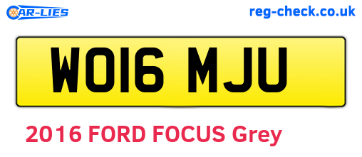 WO16MJU are the vehicle registration plates.