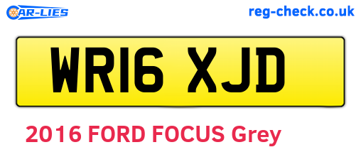 WR16XJD are the vehicle registration plates.