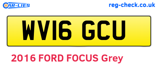 WV16GCU are the vehicle registration plates.