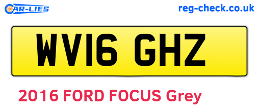 WV16GHZ are the vehicle registration plates.