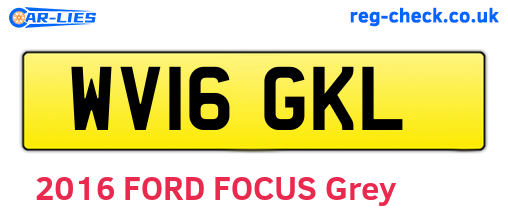 WV16GKL are the vehicle registration plates.