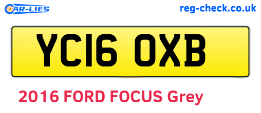 YC16OXB are the vehicle registration plates.