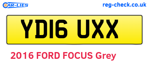 YD16UXX are the vehicle registration plates.