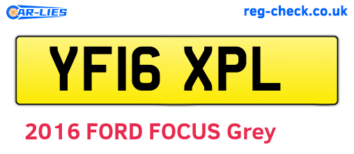YF16XPL are the vehicle registration plates.