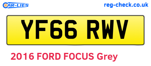 YF66RWV are the vehicle registration plates.