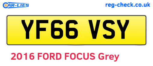 YF66VSY are the vehicle registration plates.