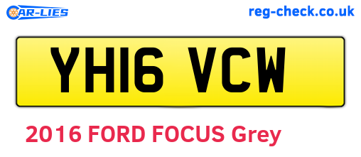 YH16VCW are the vehicle registration plates.