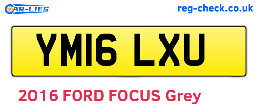 YM16LXU are the vehicle registration plates.