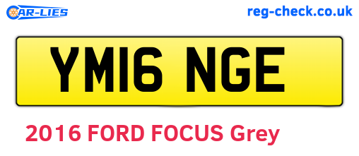 YM16NGE are the vehicle registration plates.