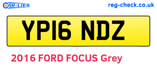 YP16NDZ are the vehicle registration plates.