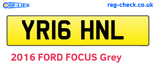 YR16HNL are the vehicle registration plates.