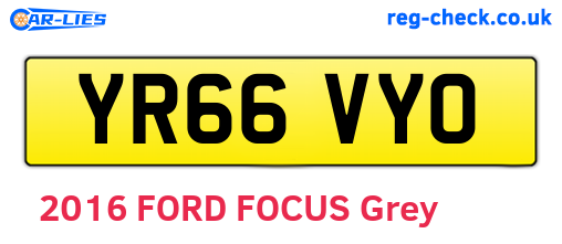YR66VYO are the vehicle registration plates.
