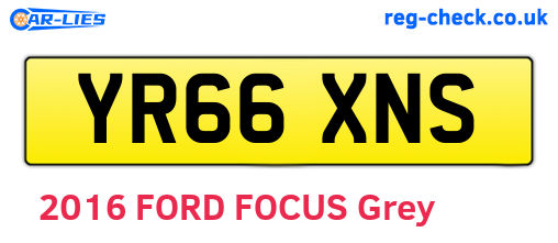 YR66XNS are the vehicle registration plates.