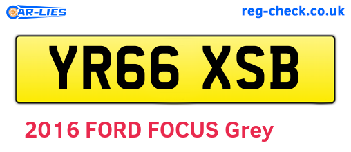 YR66XSB are the vehicle registration plates.