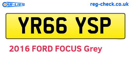 YR66YSP are the vehicle registration plates.