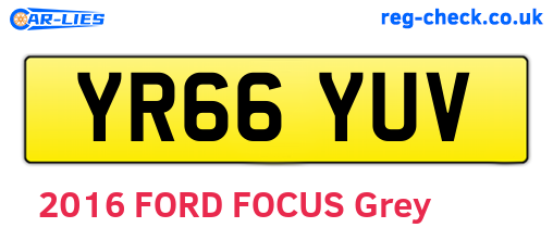 YR66YUV are the vehicle registration plates.