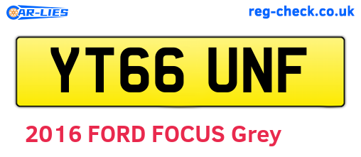 YT66UNF are the vehicle registration plates.