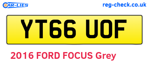 YT66UOF are the vehicle registration plates.