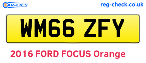 WM66ZFY are the vehicle registration plates.
