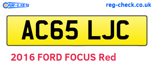 AC65LJC are the vehicle registration plates.