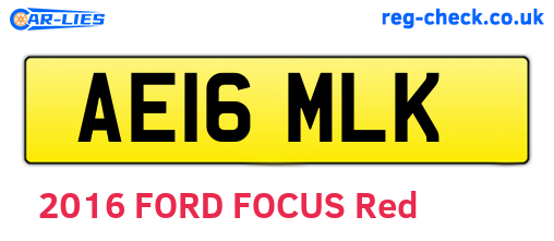 AE16MLK are the vehicle registration plates.