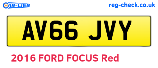AV66JVY are the vehicle registration plates.