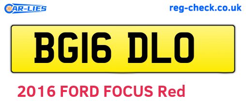 BG16DLO are the vehicle registration plates.