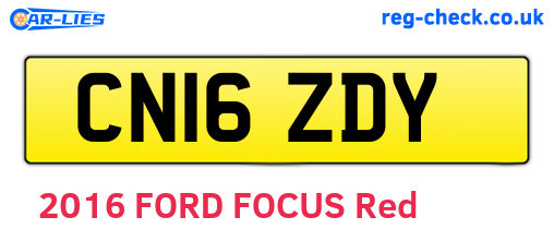 CN16ZDY are the vehicle registration plates.