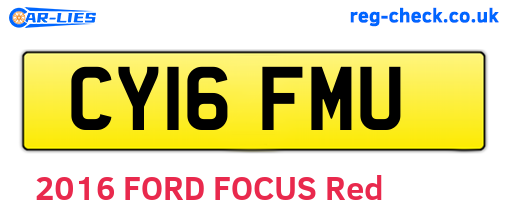 CY16FMU are the vehicle registration plates.
