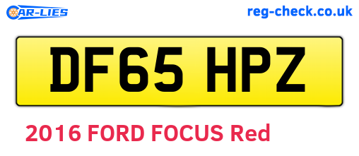 DF65HPZ are the vehicle registration plates.