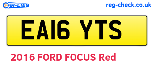 EA16YTS are the vehicle registration plates.